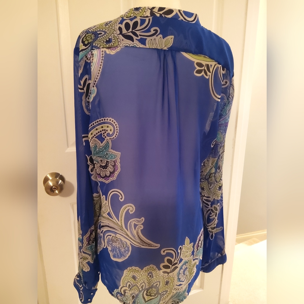 🌷DRESSBARN paisley Blouse S - Picture 3 of 9